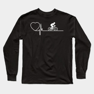 Bicycle Cycling Heartbeat - Love Biking for Cyclist Long Sleeve T-Shirt